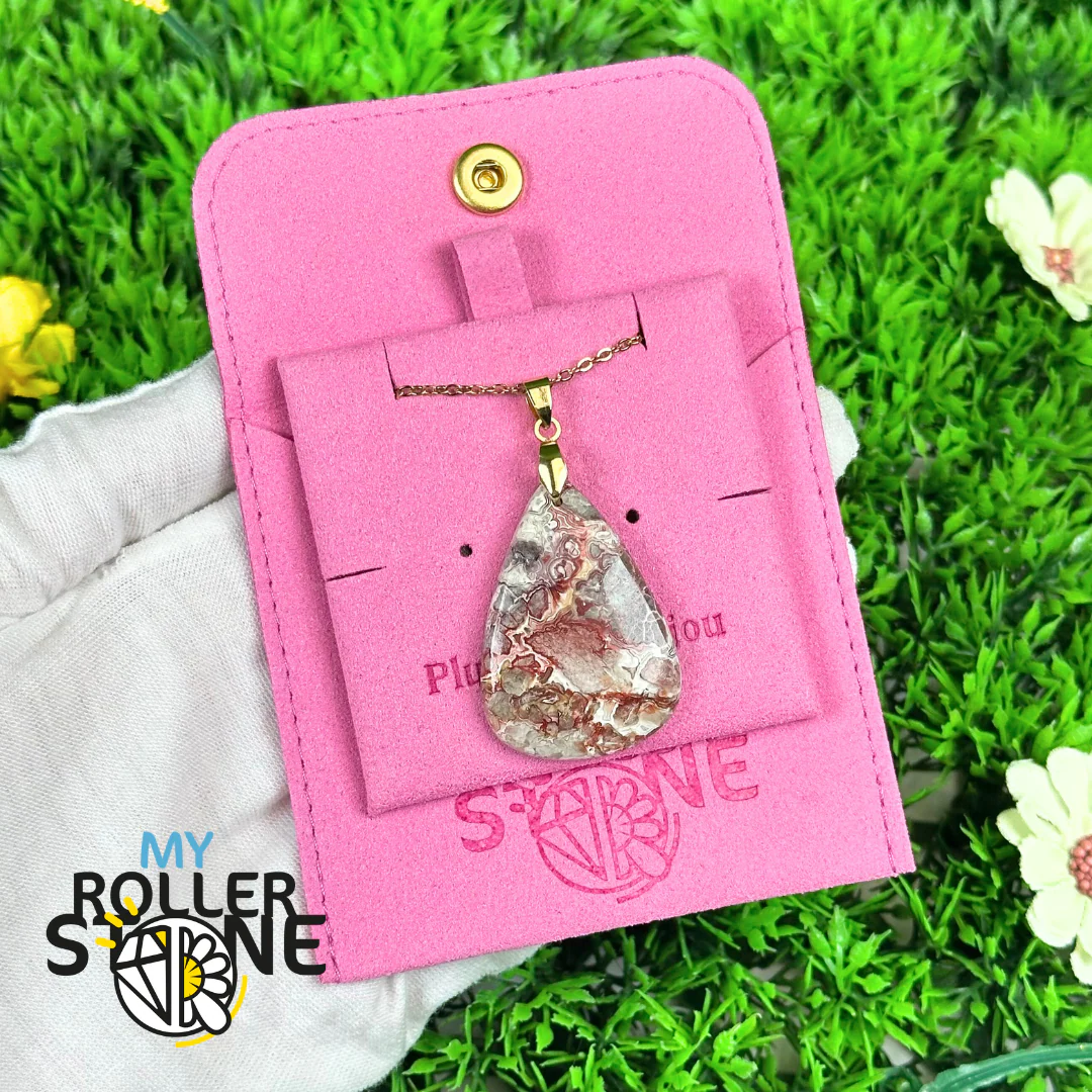 Pendentif Agate Mexicaine Percé 5A - Image 2
