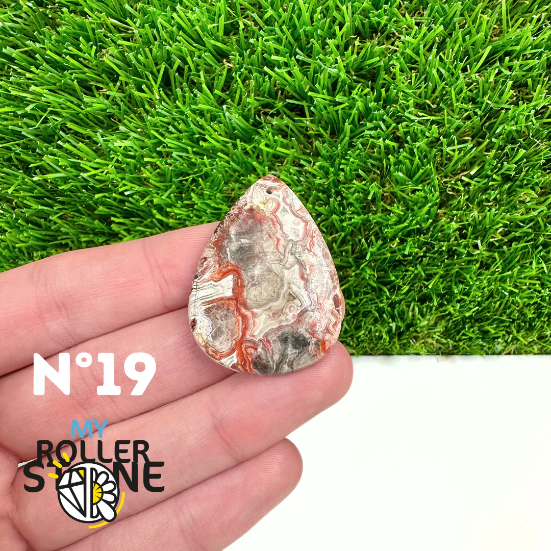 Pendentif Agate Mexicaine Percé 5A - Image 22