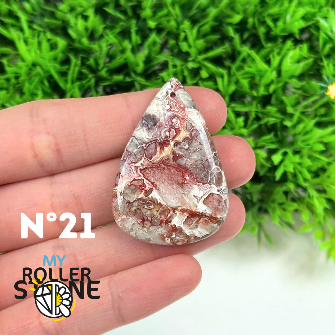Pendentif Agate Mexicaine Percé 5A - Image 23