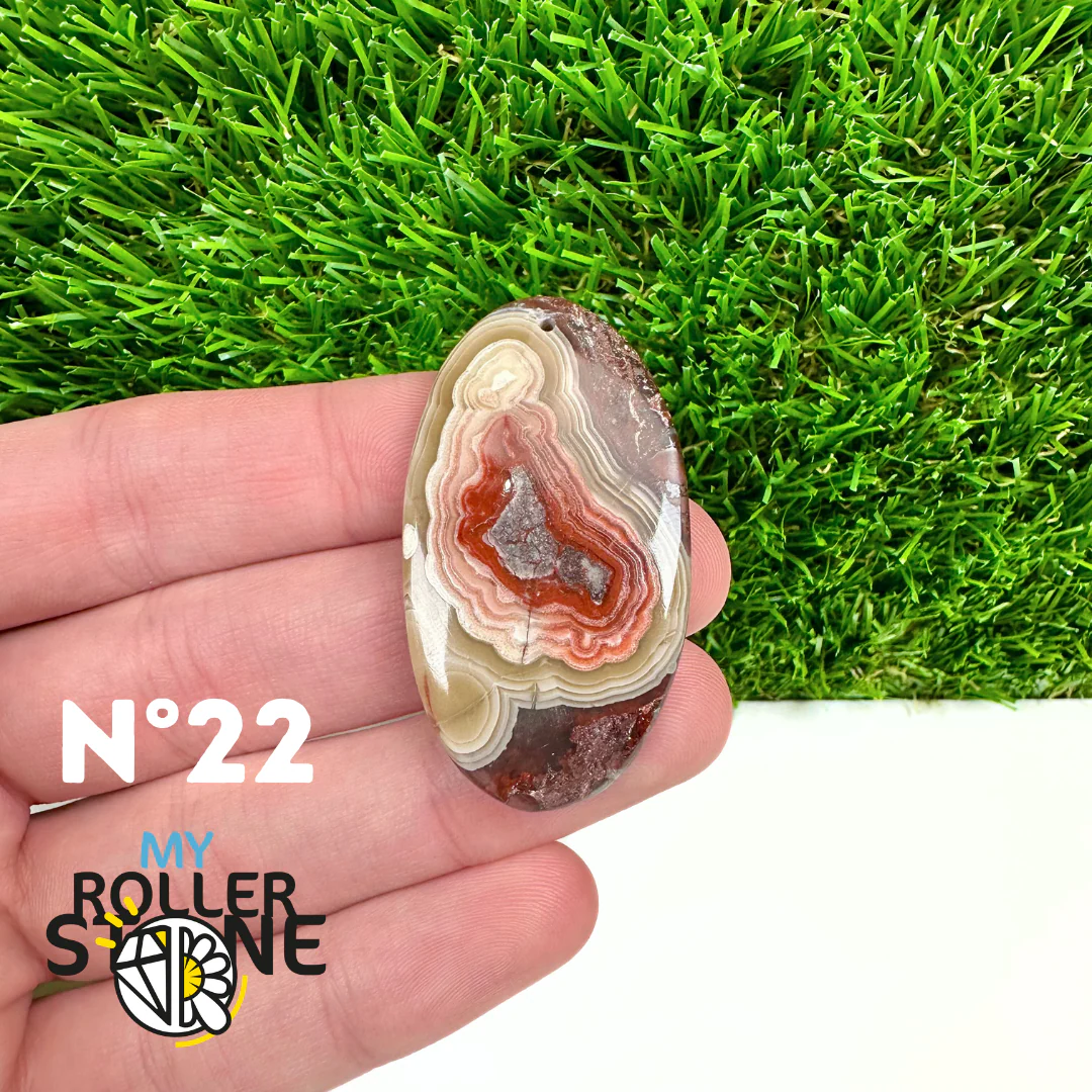 Pendentif Agate Mexicaine Percé 5A - Image 25