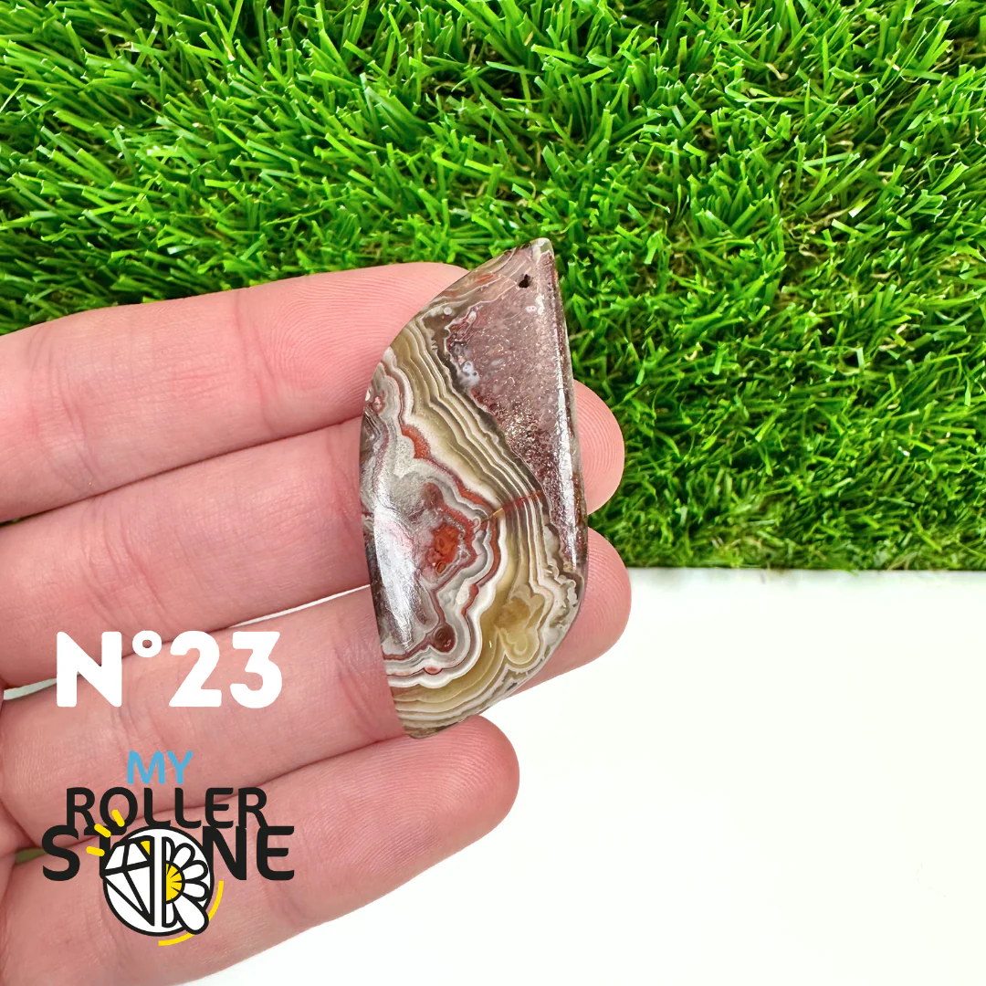 Pendentif Agate Mexicaine Percé 5A - Image 26