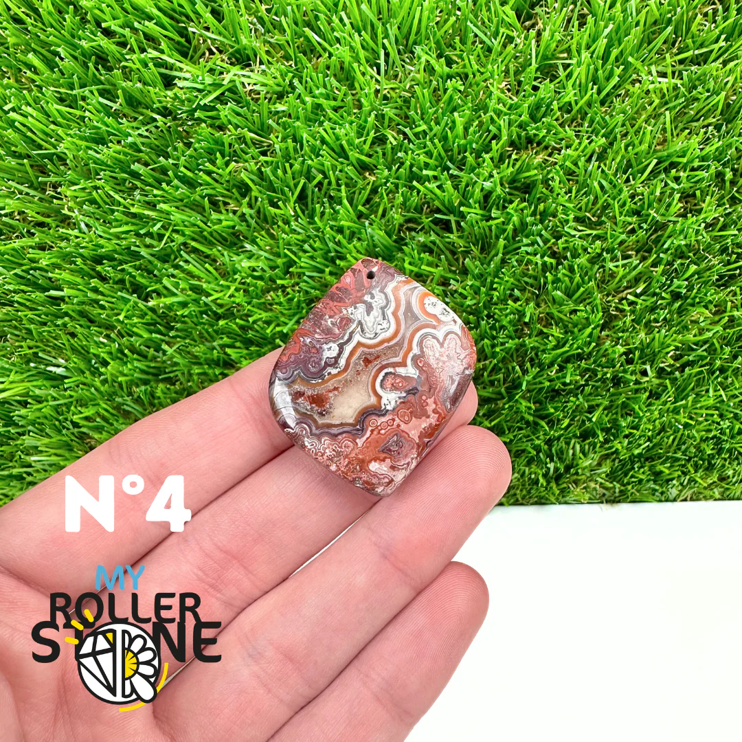 Pendentif Agate Mexicaine Percé 5A - Image 6