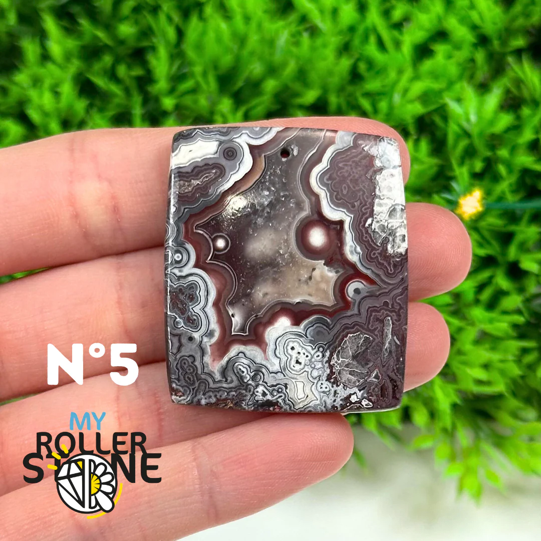 Pendentif Agate Mexicaine Percé 5A - Image 7