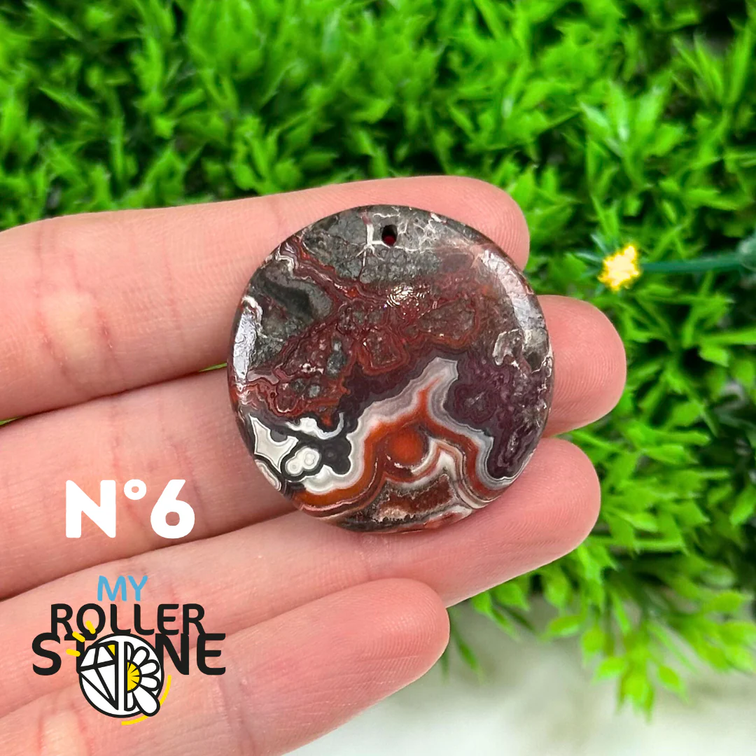 Pendentif Agate Mexicaine Percé 5A - Image 8