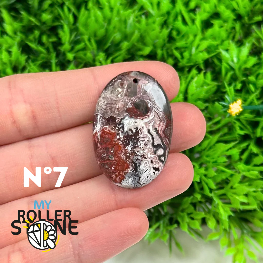 Pendentif Agate Mexicaine Percé 5A - Image 9