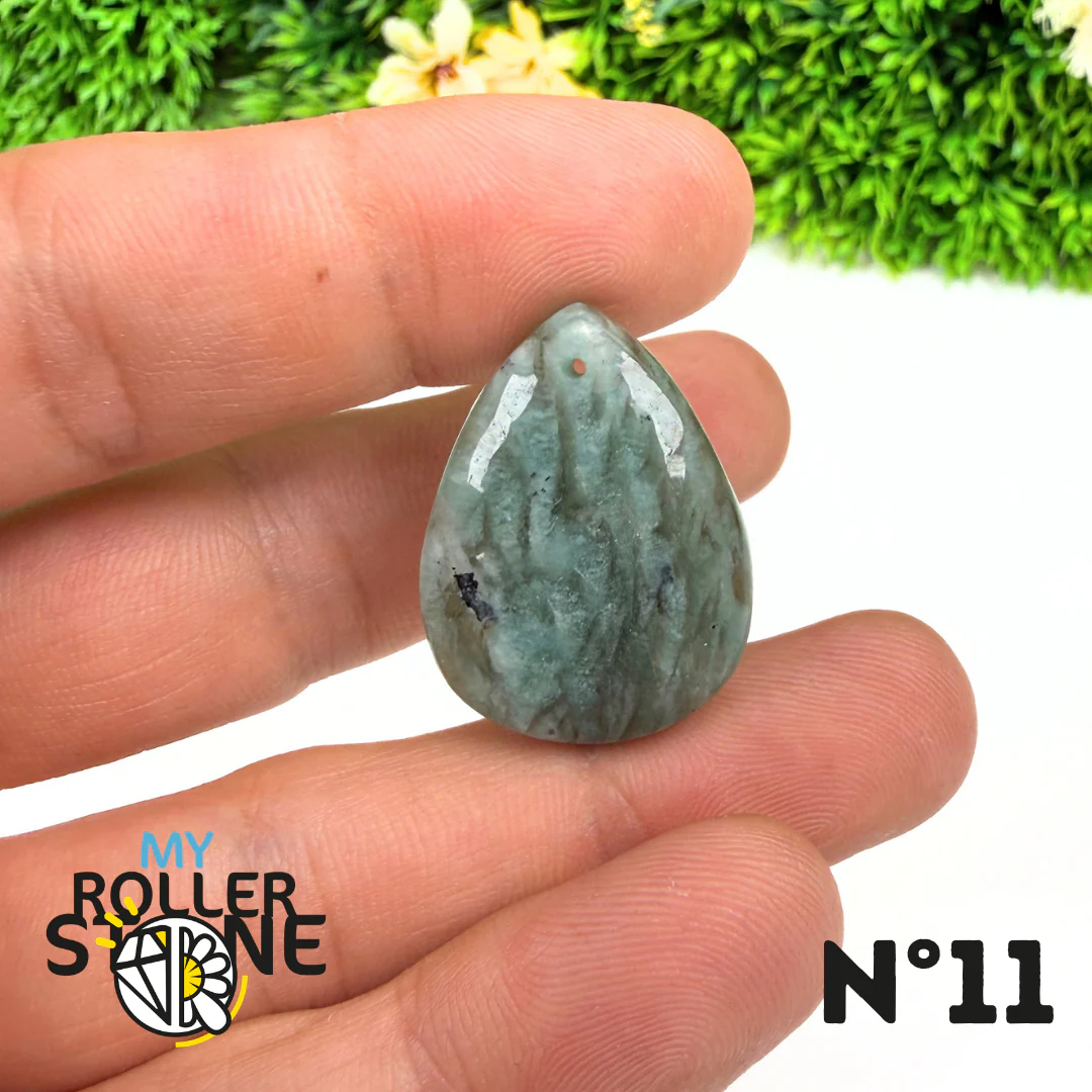 Pendentif Percé Amazonite et Quartz Fumé (Rare) - Image 13
