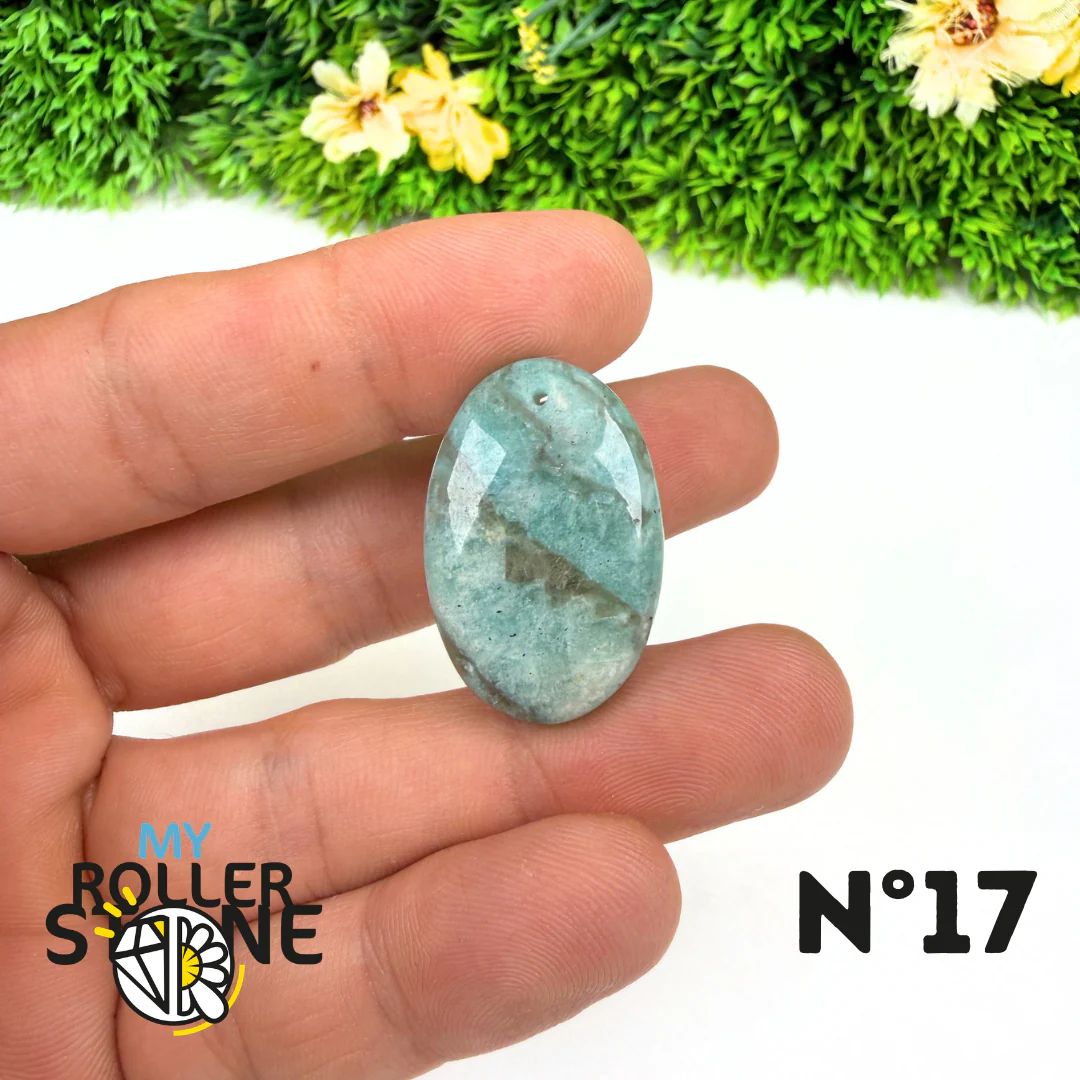Pendentif Percé Amazonite et Quartz Fumé (Rare) - Image 19