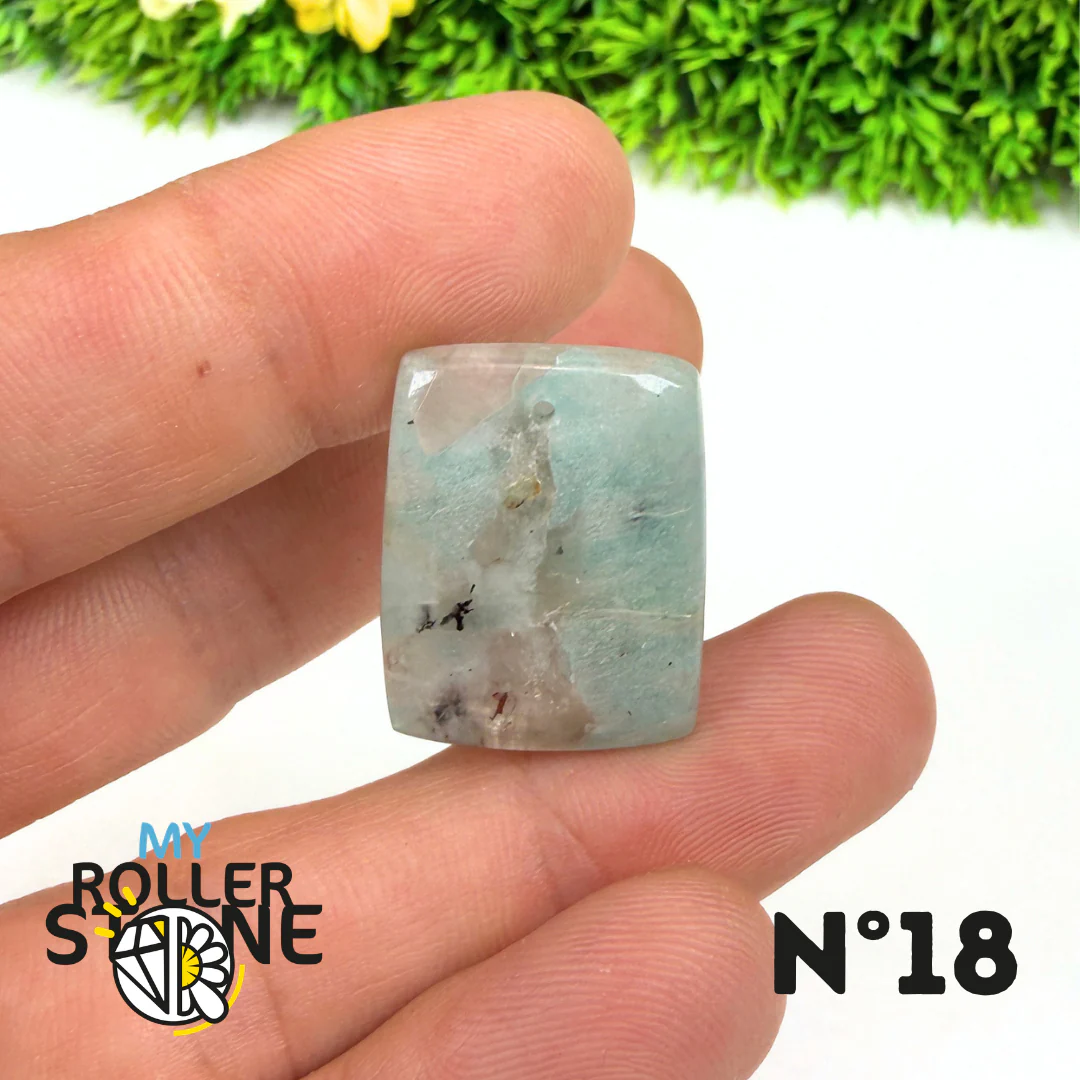 Pendentif Percé Amazonite et Quartz Fumé (Rare) - Image 20