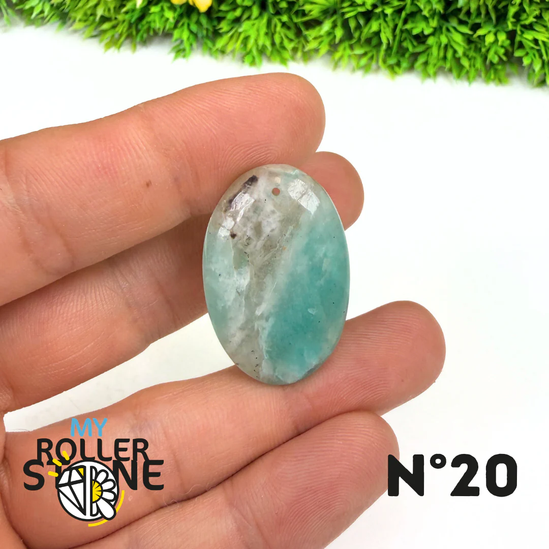 Pendentif Percé Amazonite et Quartz Fumé (Rare) - Image 22
