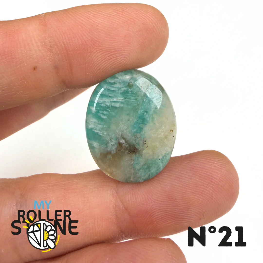 Pendentif Percé Amazonite et Quartz Fumé (Rare) - Image 23