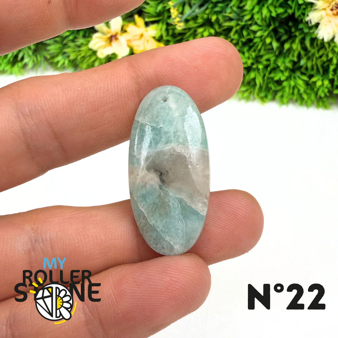 Pendentif Percé Amazonite et Quartz Fumé (Rare) - Image 24
