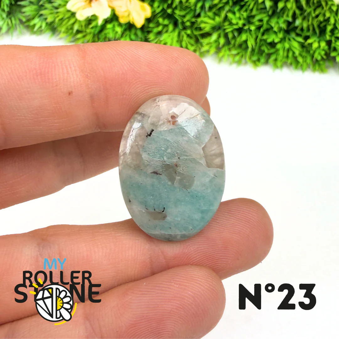 Pendentif Percé Amazonite et Quartz Fumé (Rare) - Image 25