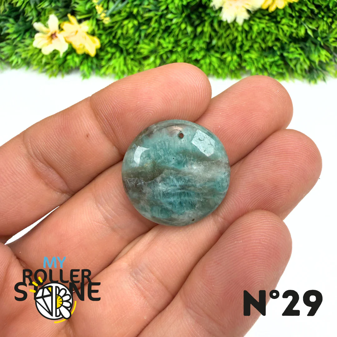 Pendentif Percé Amazonite et Quartz Fumé (Rare) - Image 31