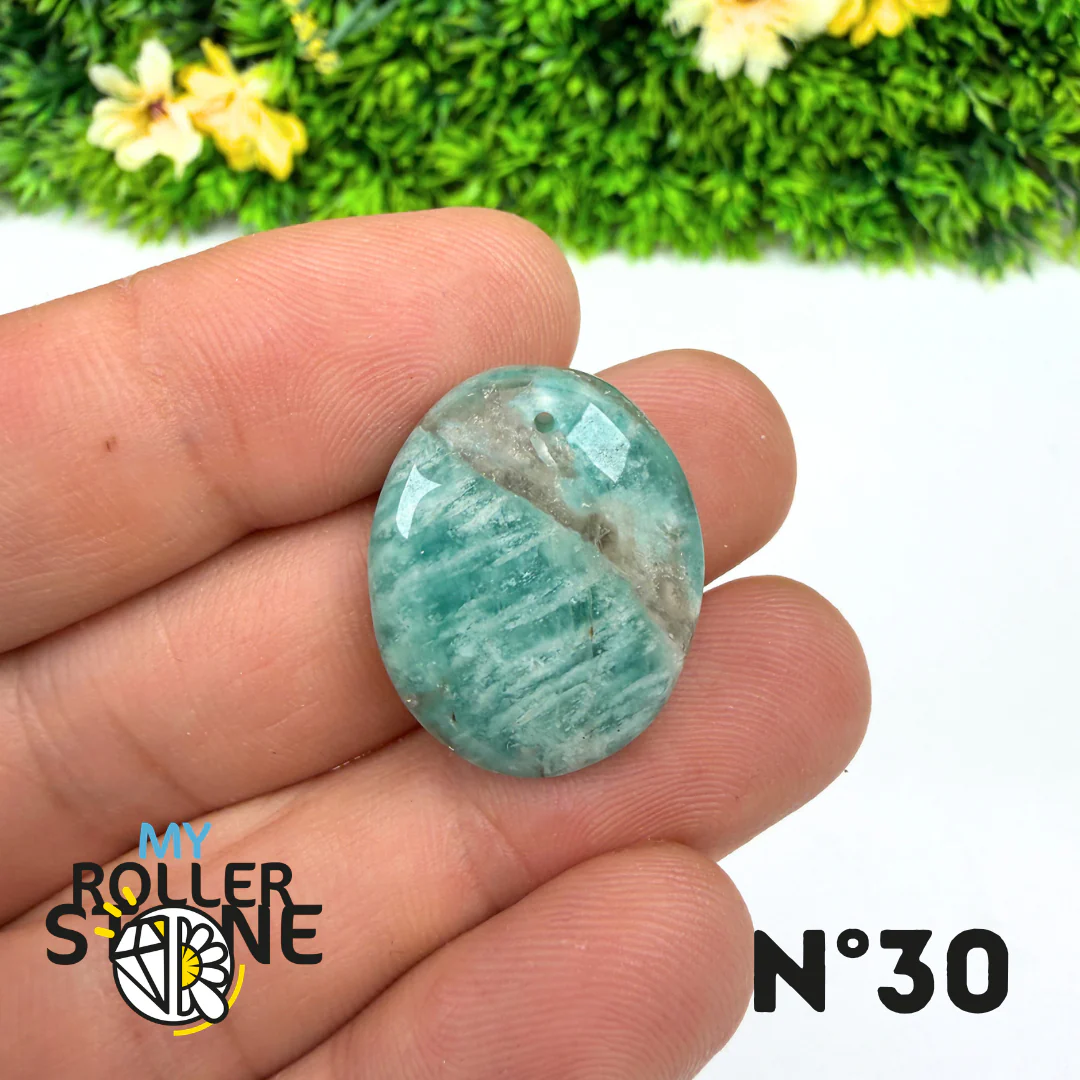 Pendentif Percé Amazonite et Quartz Fumé (Rare) - Image 32