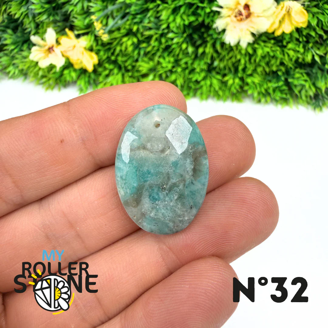 Pendentif Percé Amazonite et Quartz Fumé (Rare) - Image 34