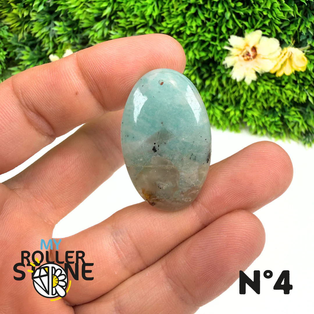 Pendentif Percé Amazonite et Quartz Fumé (Rare) - Image 6
