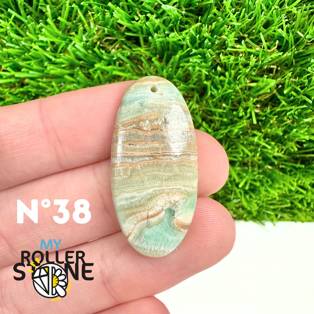 Pendentif Percé Calcite Cambrienne Bleue 5A - Image 40