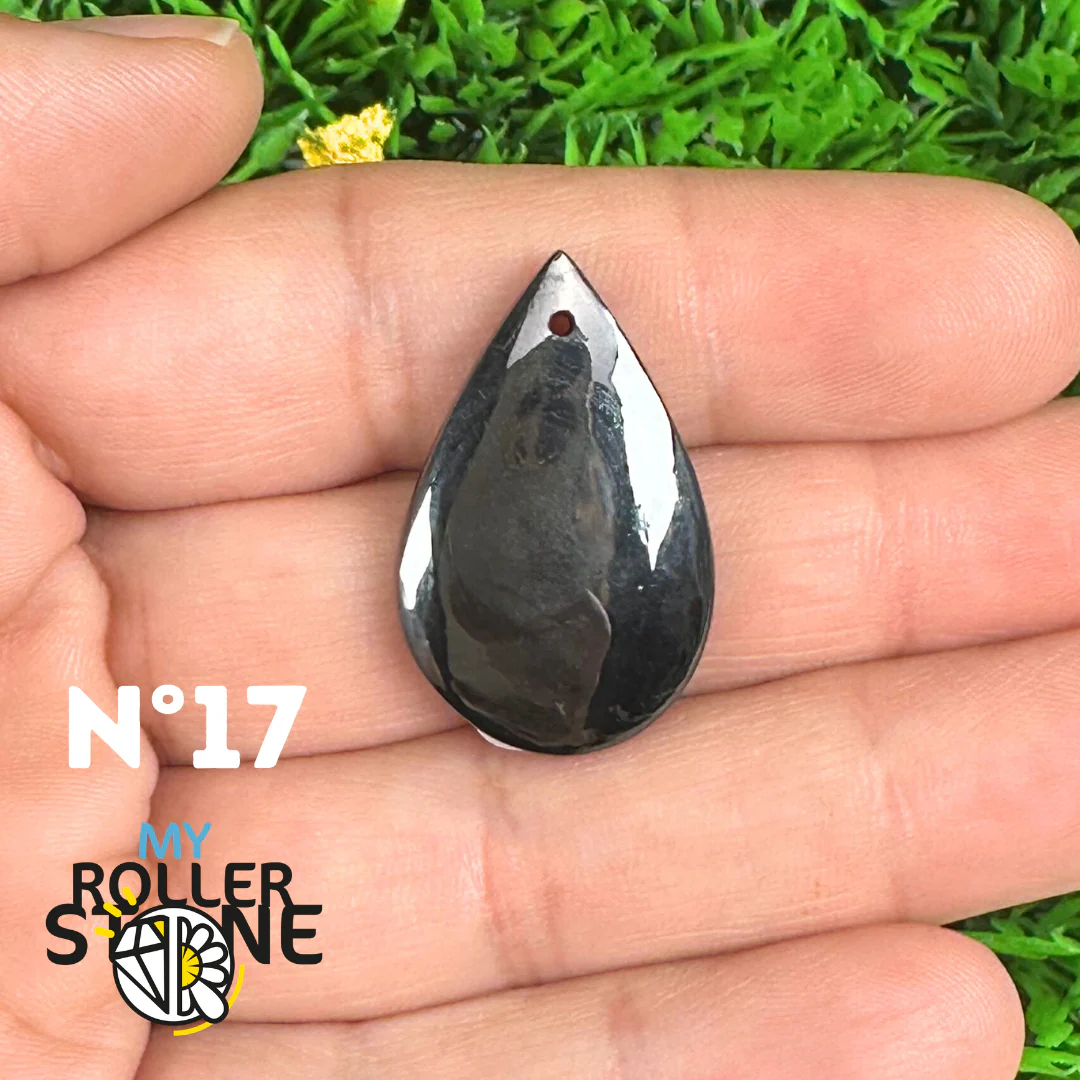 Pendentif Percé Psilomelane Argenté - Image 19