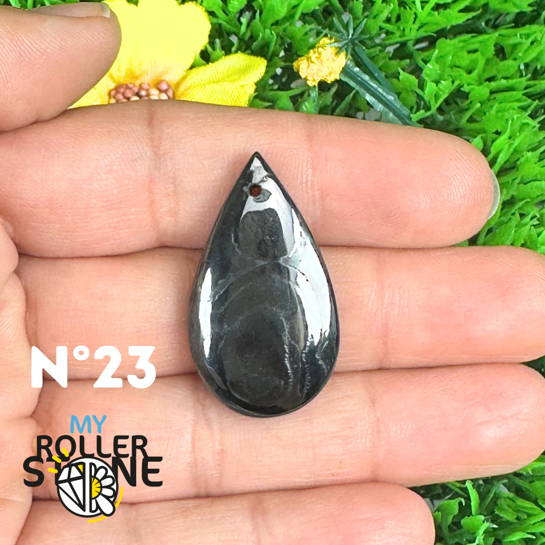 Pendentif Percé Psilomelane Argenté - Image 25