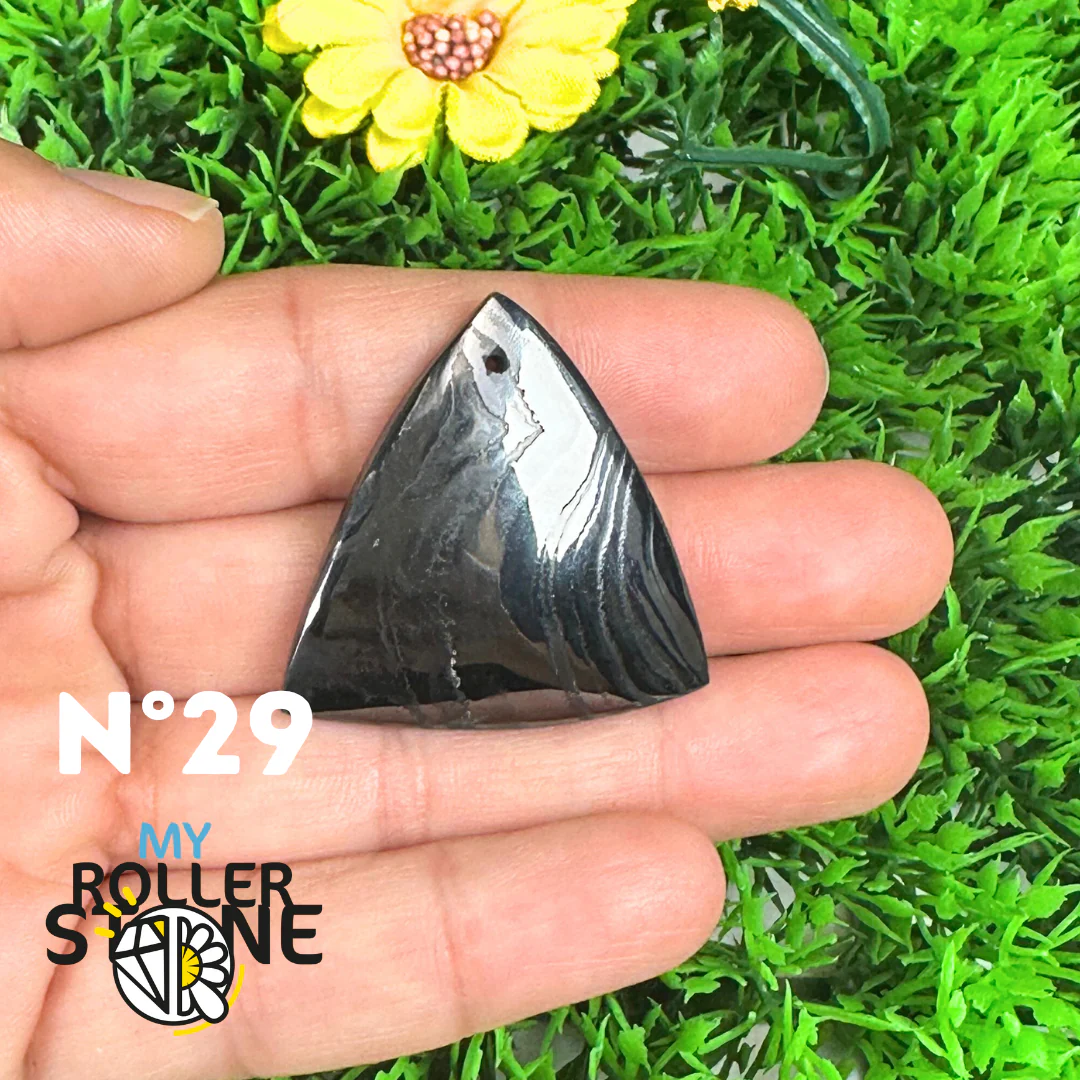 Pendentif Percé Psilomelane Argenté - Image 31