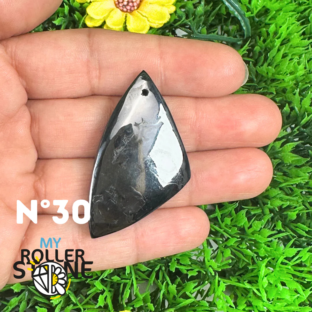 Pendentif Percé Psilomelane Argenté - Image 32