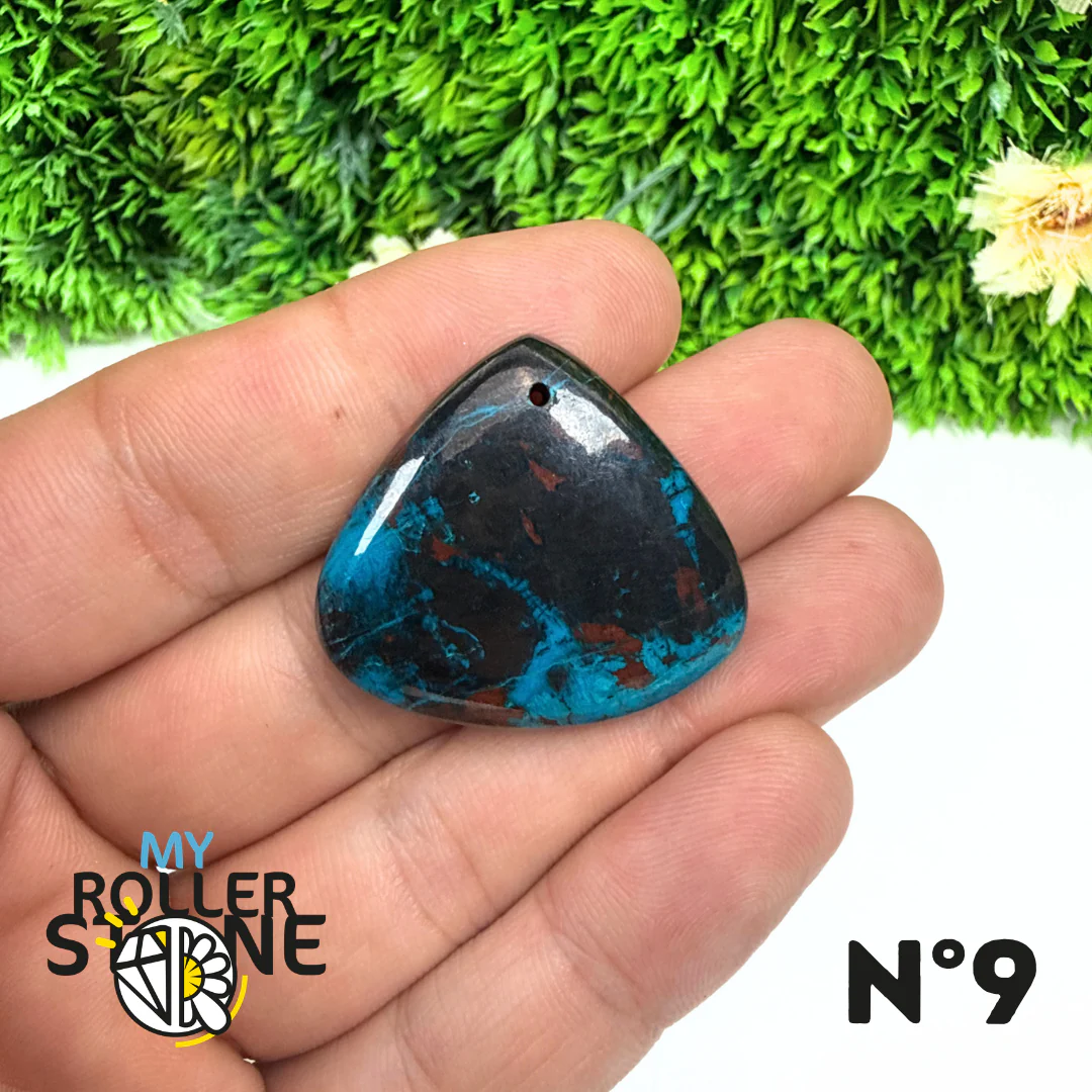 Pendentif Percé Shattuckite avec Cuprite - Image 10