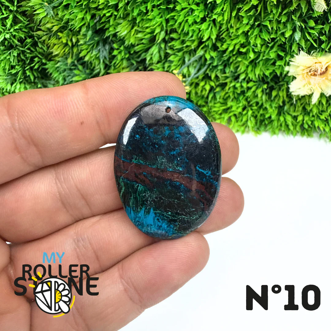 Pendentif Percé Shattuckite avec Cuprite - Image 11