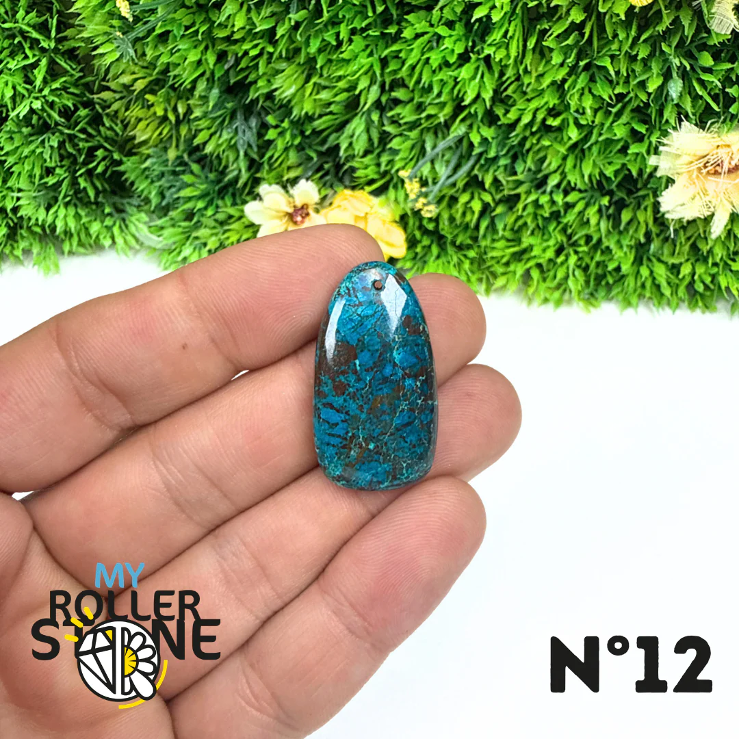Pendentif Percé Shattuckite avec Cuprite - Image 13