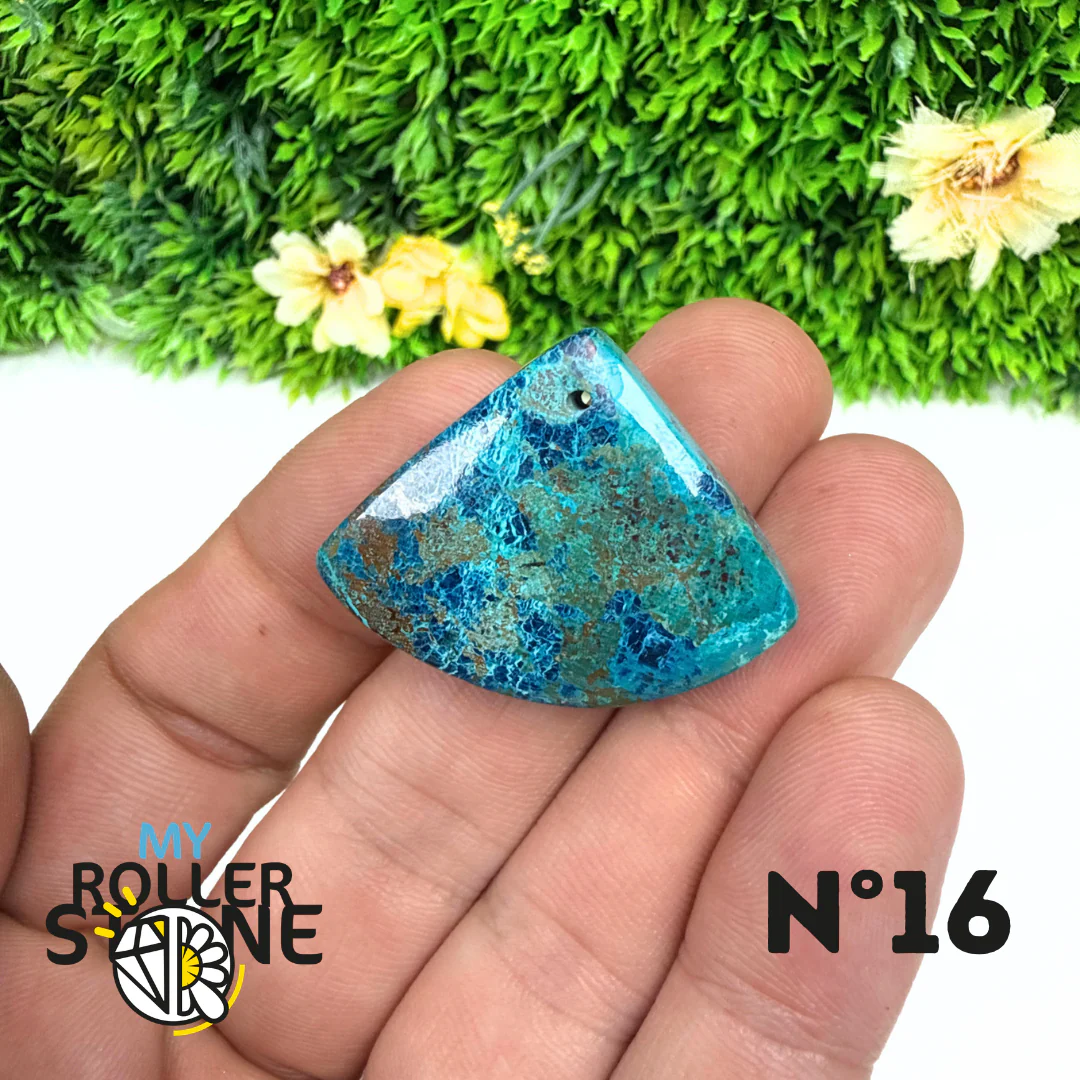 Pendentif Percé Shattuckite avec Cuprite - Image 17