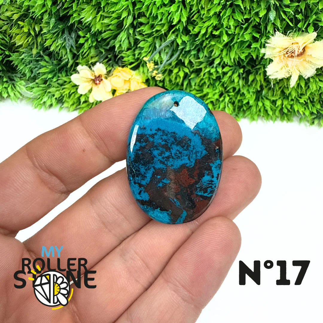 Pendentif Percé Shattuckite avec Cuprite - Image 18