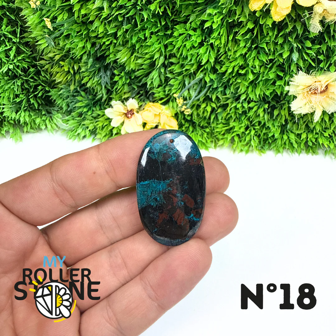 Pendentif Percé Shattuckite avec Cuprite - Image 19