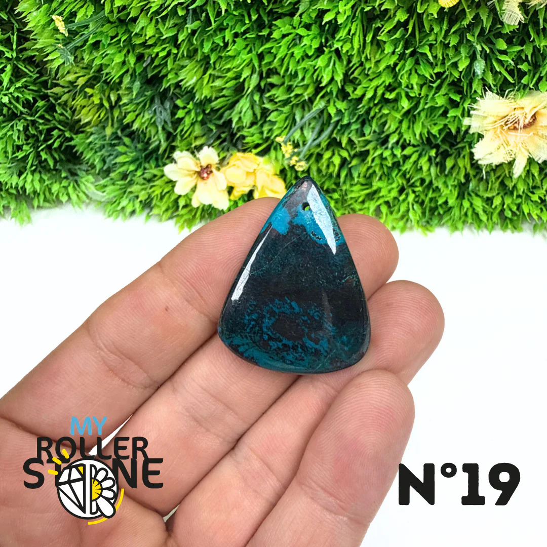 Pendentif Percé Shattuckite avec Cuprite - Image 20