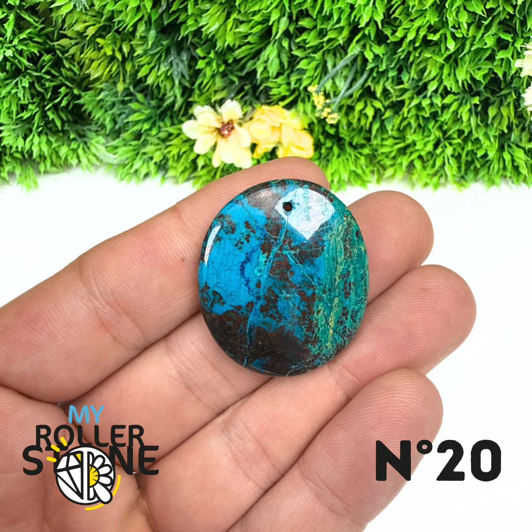 Pendentif Percé Shattuckite avec Cuprite - Image 21