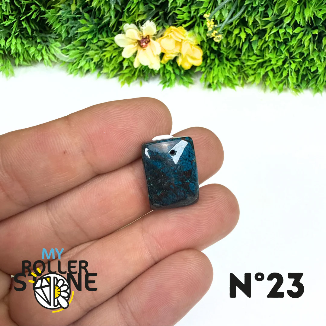 Pendentif Percé Shattuckite avec Cuprite - Image 24