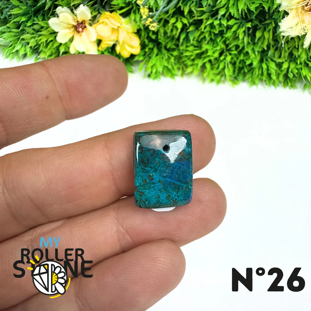 Pendentif Percé Shattuckite avec Cuprite - Image 27