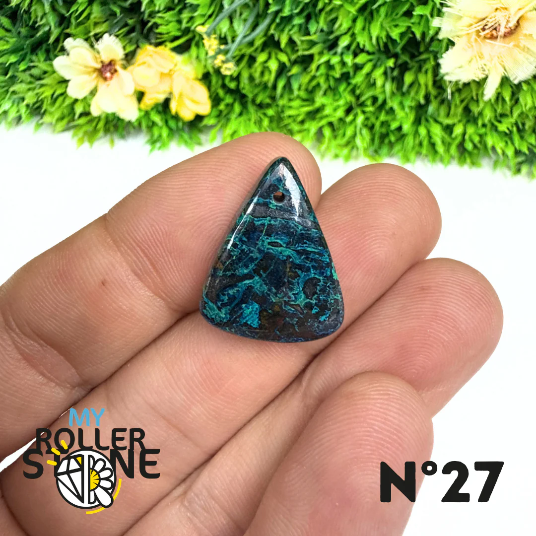 Pendentif Percé Shattuckite avec Cuprite - Image 28