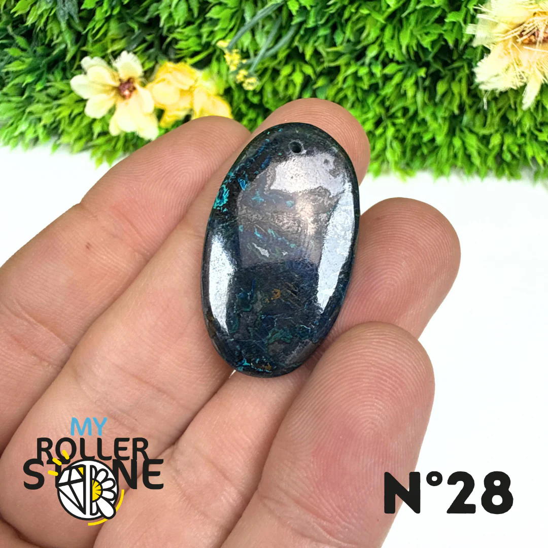 Pendentif Percé Shattuckite avec Cuprite - Image 29