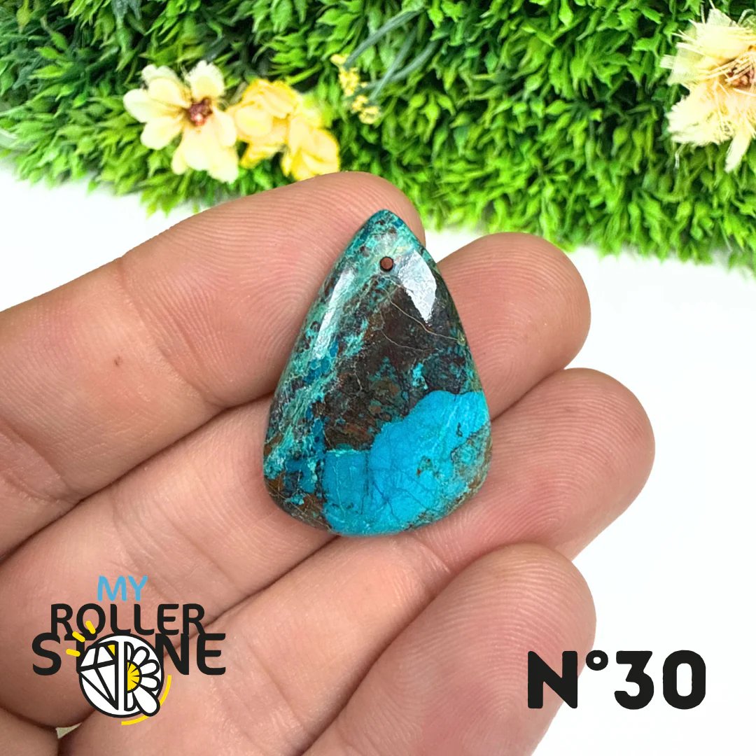 Pendentif Percé Shattuckite avec Cuprite - Image 31