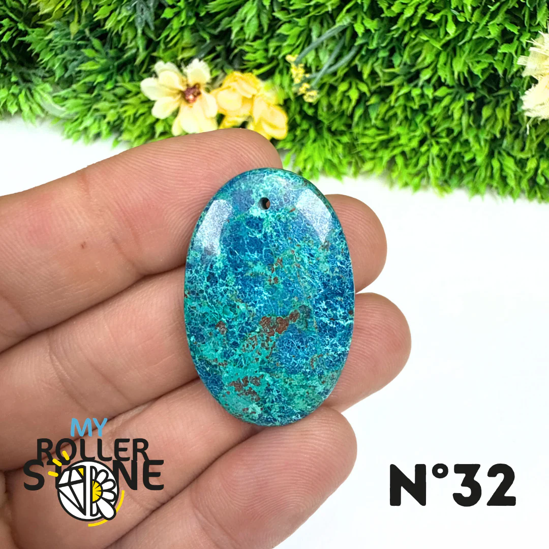 Pendentif Percé Shattuckite avec Cuprite - Image 33