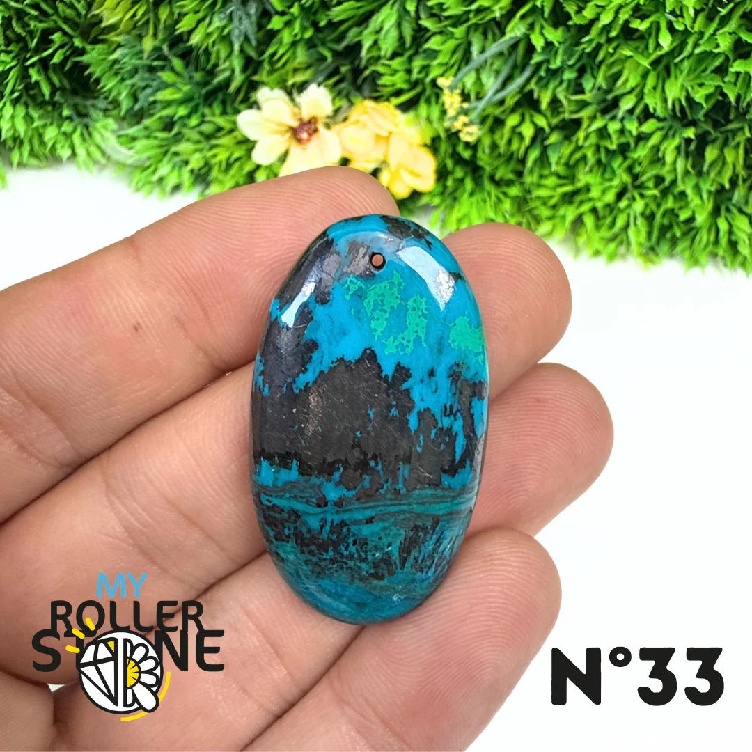 Pendentif Percé Shattuckite avec Cuprite - Image 34