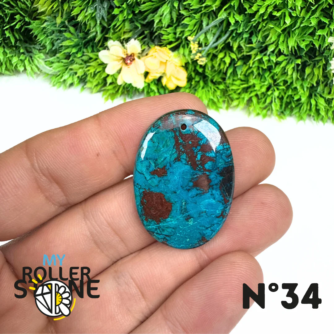 Pendentif Percé Shattuckite avec Cuprite - Image 35