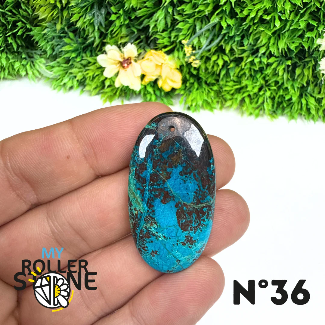 Pendentif Percé Shattuckite avec Cuprite - Image 37