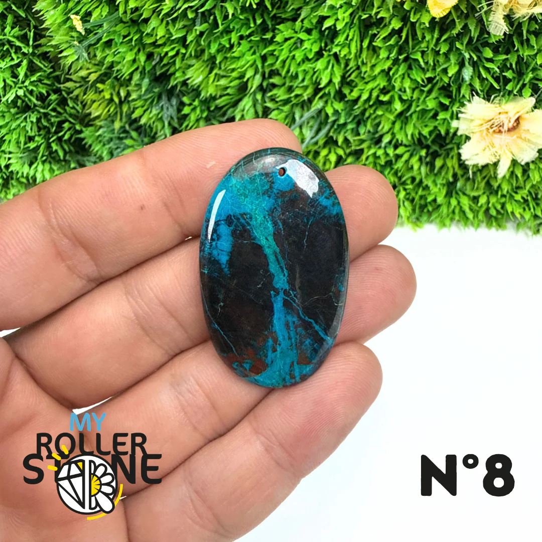 Pendentif Percé Shattuckite avec Cuprite - Image 9
