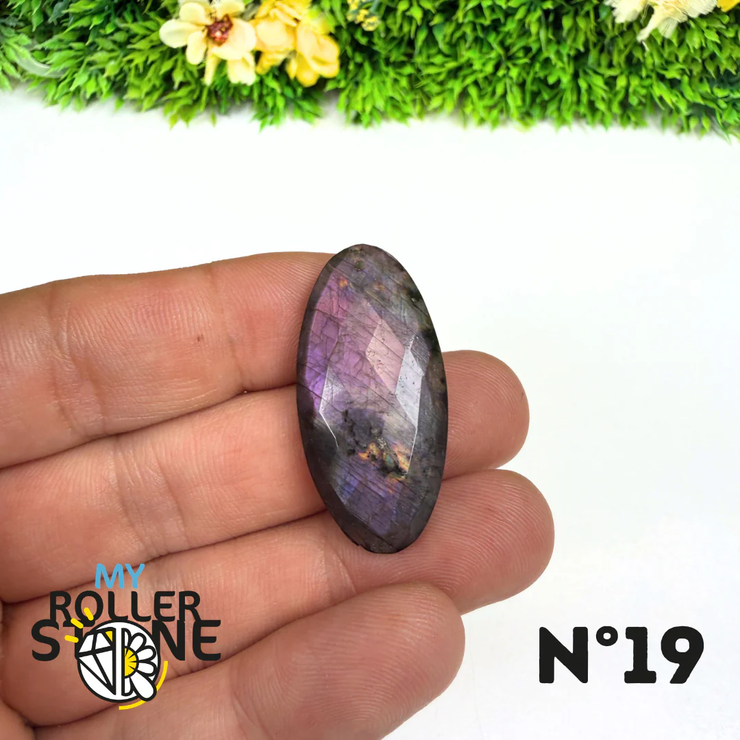 Pendentif Percé Spectrolite Violette Facettée - Image 21
