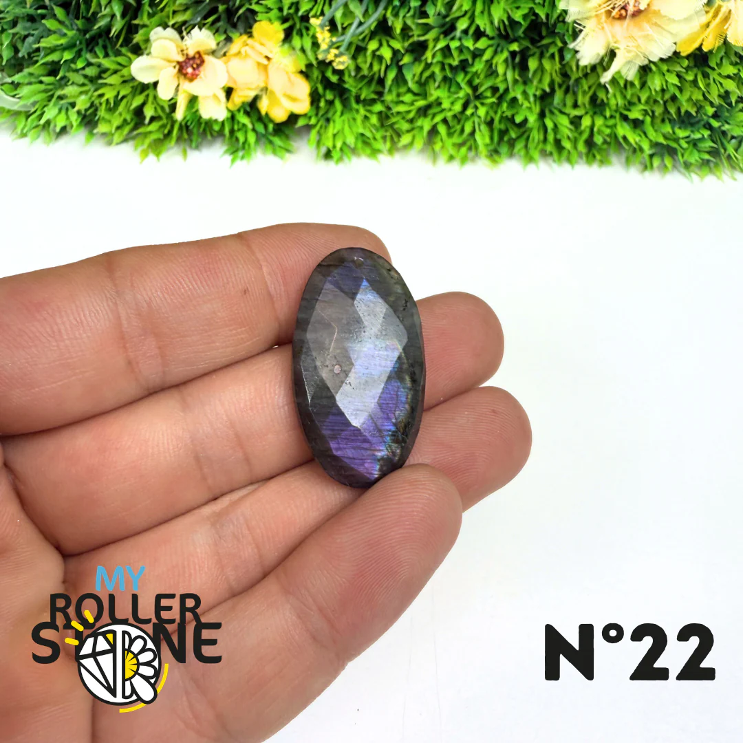Pendentif Percé Spectrolite Violette Facettée - Image 23