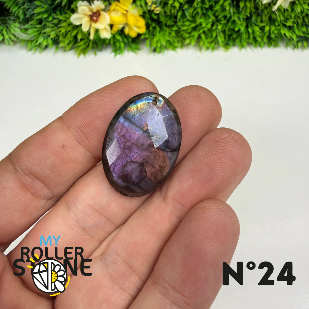 Pendentif Percé Spectrolite Violette Facettée - Image 25