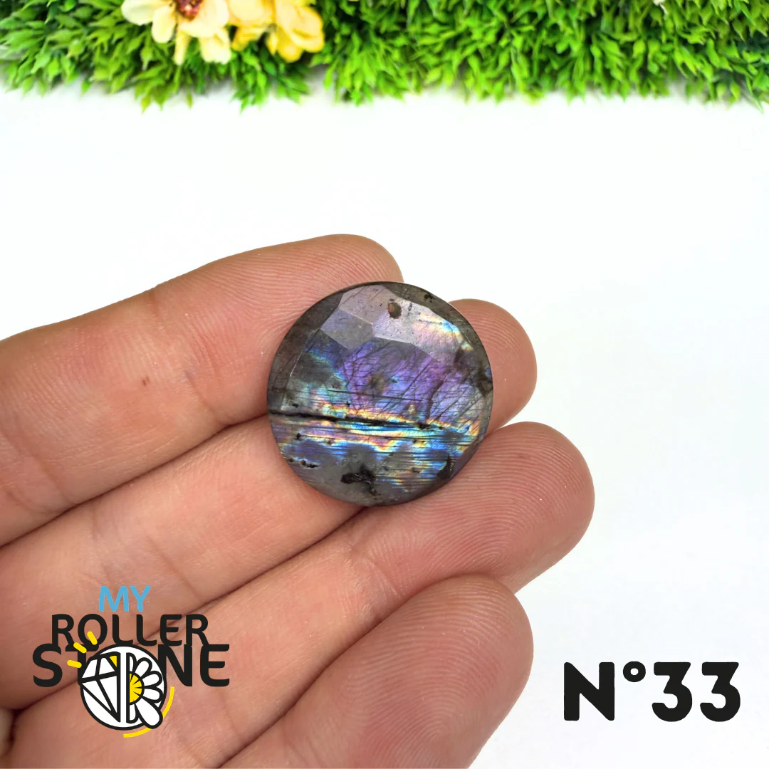 Pendentif Percé Spectrolite Violette Facettée - Image 34