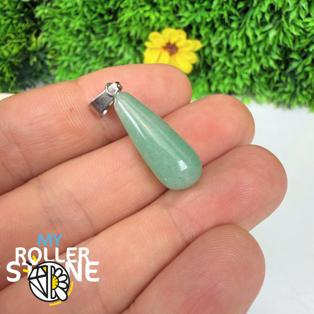 Pendentif pierre goutte (Aventurine, Oeil de tigre, Quartz rose...) - Image 4