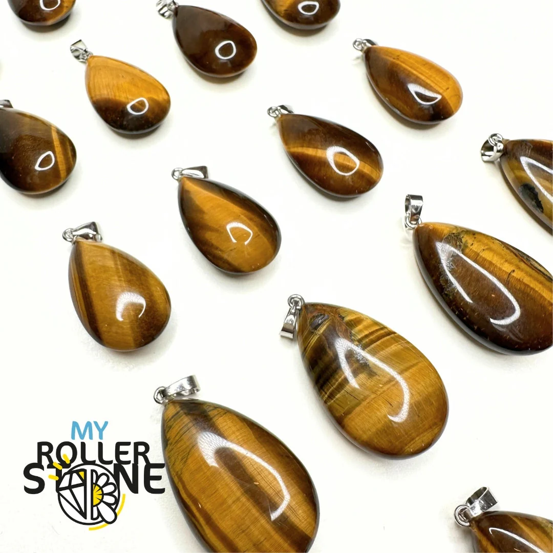 Pendentif Pierre Goutte Oeil de tigre (deux tailles)
