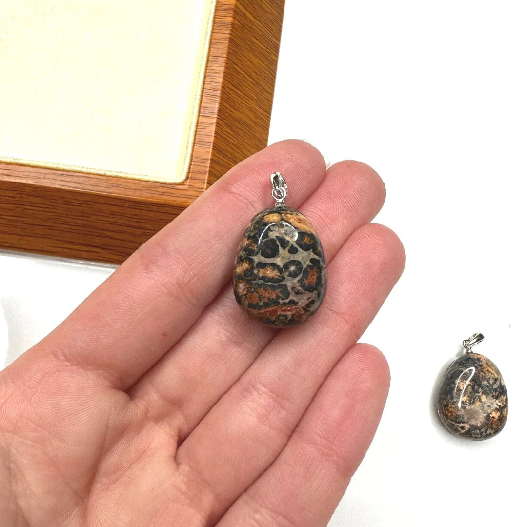 Pendentif Pierre Jaspe Léopard - Image 2